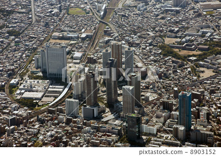 Aerial photograph of skyscrapers near Musashi Kosugi Station Aerial photograph of skyscrapers near Musashi Kosugi Station 8903152