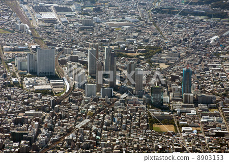Aerial photograph of skyscrapers near Musashi Kosugi Station 8903153