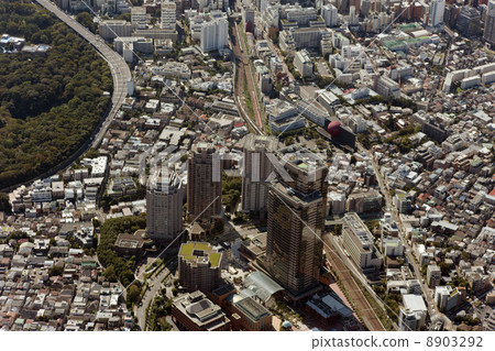 附近的惠比壽花園廣場的鳥瞰圖 8903292