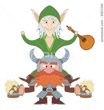 Friends drunken, elf and dwarf 8903300