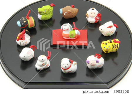 Zodiac signature Tiger Ring New Year's card New Year's card 8903508