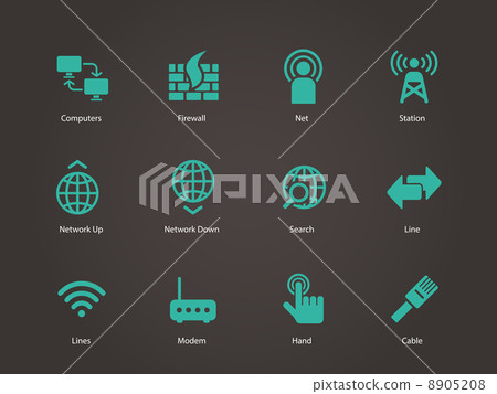 Networking icons. - Stock Illustration [8905208] - PIXTA