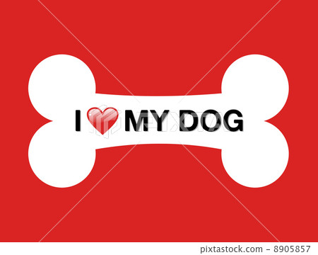 I love my dog cartoon bone I love my dog cartoon bone 8905857