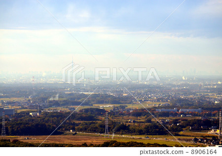 Kanto plain hoping from Mt. Tsukuba mountain Kanto plain hoping from Mt. Tsukuba mountain 8906164