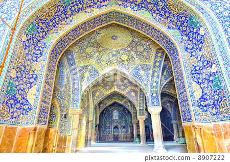 剪切和清真寺的室內裝飾（伊朗，伊斯法罕） 8907222