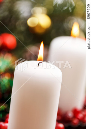 Christmas decorations with a candles 8907609