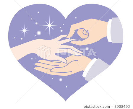 結婚戒指男性和女性插圖 8908493