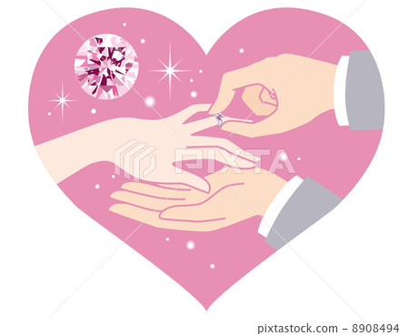 男女訂婚戒指插圖 8908494