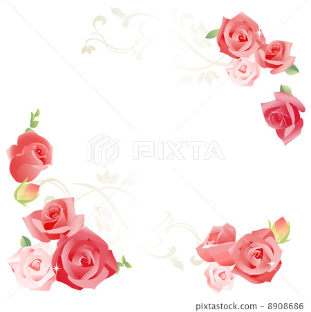 玫瑰和常春藤的框架 8908686