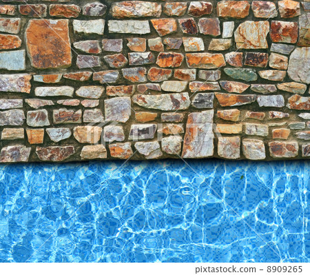 irregular stone pavement with pool background irregular stone pavement with pool background 8909265