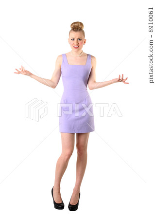 A frustrated and angry woman. Isolated on white. A frustrated and angry woman. Isolated on white. 8910061