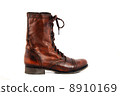 Ladies leather boots isolated on a white background. 8910169