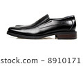Black mans shoes on a white background. 8910171