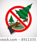 Stop cutting down live trees for Christmas sign 8911335