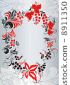 Floral patterns in Russian style Khokhloma 8911350