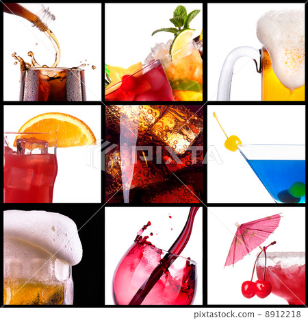 collage with alcohol cocktails collage with alcohol cocktails 8912218