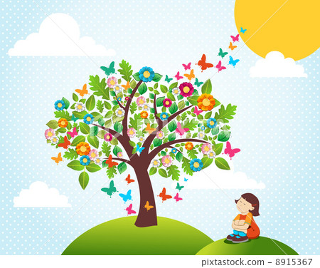 Spring time tree landscape 8915367