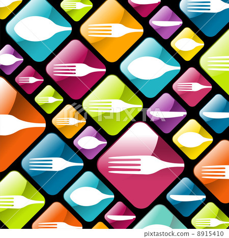 Dishware gourmet icons background 8915410