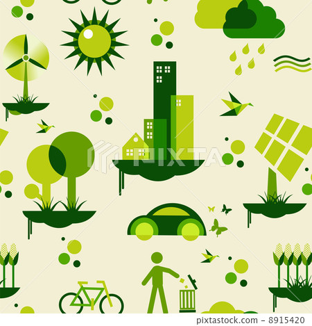 Green city pattern Green city pattern 8915420