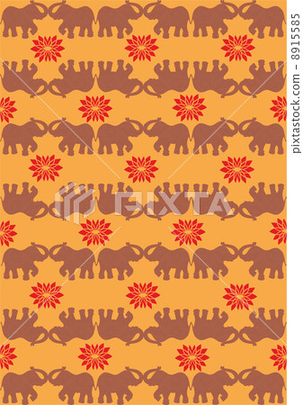 Festive typical indian elephant orange background 8915585