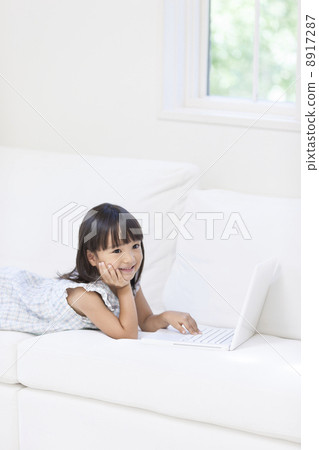 A girl lying on the sofa A girl lying on the sofa 8917287