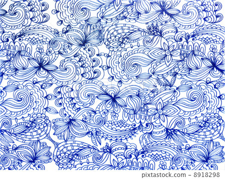 Blue lace pattern 8918298
