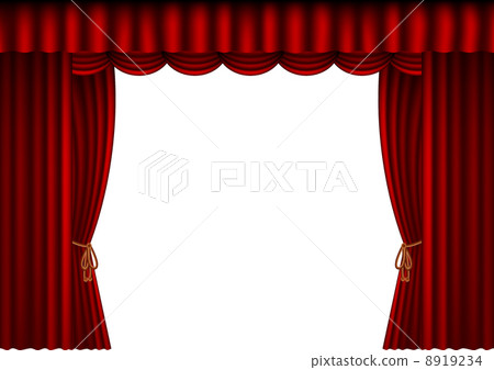 red curtains with blank space 8919234