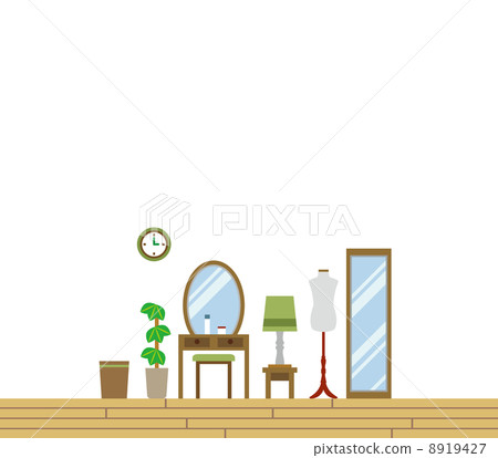 A room with a mirror stand A room with a mirror stand 8919427