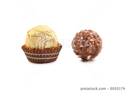 Two chocolate bonbons. Two chocolate bonbons. 8920174