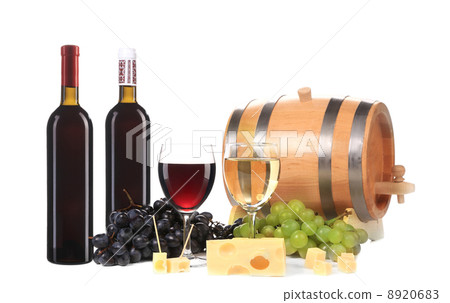 Wine red and white composition. 8920683