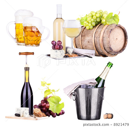 champagne, red and white wine,beer champagne, red and white wine,beer 8921479