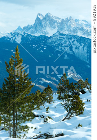 Beautiful winter mountain landscape. Beautiful winter mountain landscape. 8921918