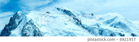 Mont Blanc mountain massif (view from Aiguille du Midi Mount, Fr 8921957