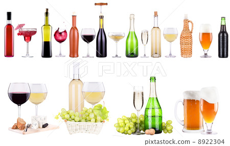 champagne, red and white wine,beer champagne, red and white wine,beer 8922304