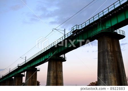 JR Hachimaki Line Iruma river bridge 8922883