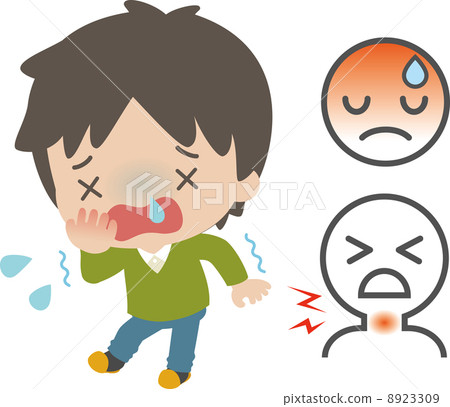 Illustration of a symptom of a common cold Illustration of a symptom of a common cold 8923309