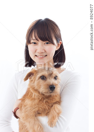 Dog and girl 8924077