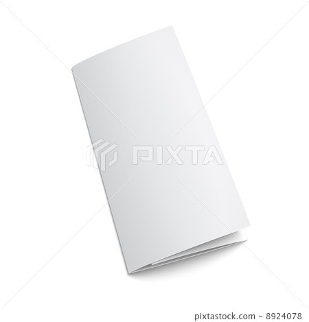 Blank trifold paper brochure. Blank trifold paper brochure. 8924078