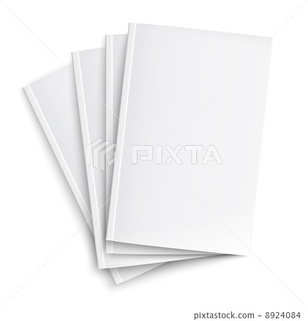 Stack of blank magazines template. 8924084