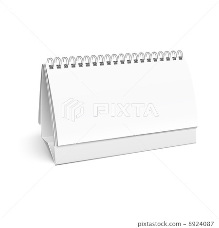 Blank paper desk spiral calendar. 8924087