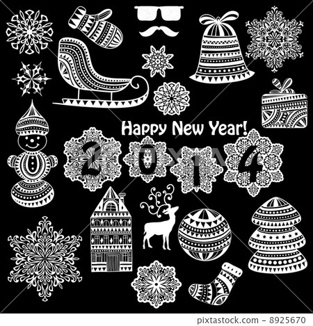 Vector Vintage Christmas Design Elements Vector Vintage Christmas Design Elements 8925670