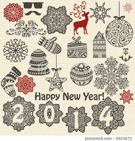 Vector Christmas  and New Year Design Elements 8925673