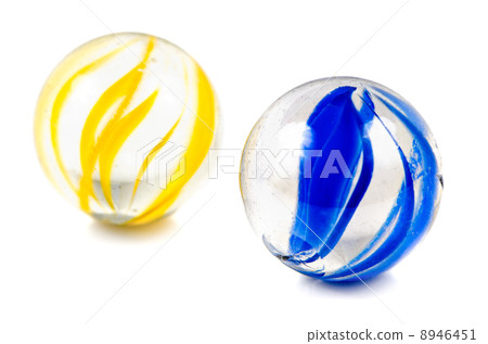 A Pair of Glass Cateye Marbles 8946451