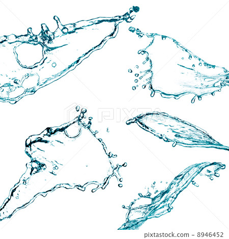 Blue color water splash 8946452