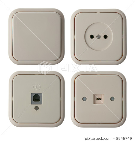 Four wall mounted electrical plates Four wall mounted electrical plates 8946749