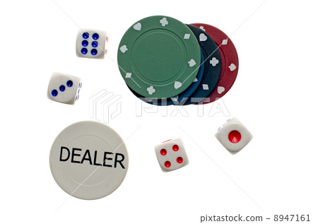 Poker chips and dice Poker chips and dice 8947161