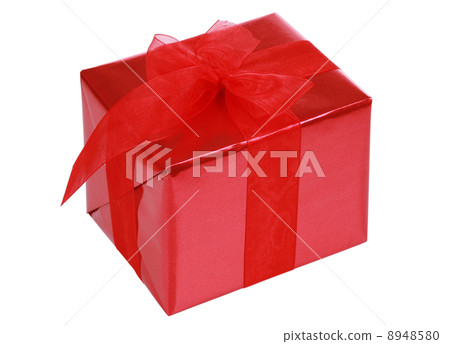 Red gift box with ribbons Red gift box with ribbons 8948580