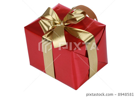 Red gift with gold ribbons Red gift with gold ribbons 8948581