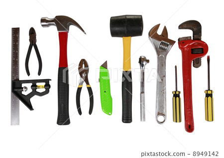 Array of tools isolated Array of tools isolated 8949142