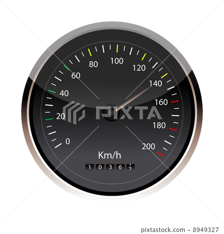isolated speedometer isolated speedometer 8949327